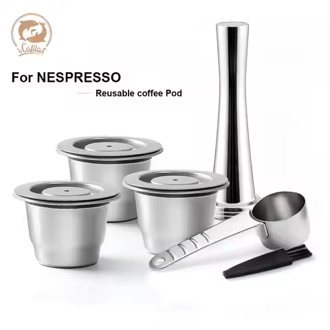 Reusable Stainless Steel Capsule for Nespresso fit Essenza Mini Inissia Pixie Mahcine Espresso Refil