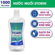 Mouthwash salt water 1000ml - STORIN NaCl saline bottle 0,9% cleans teeth and eliminates bad breath