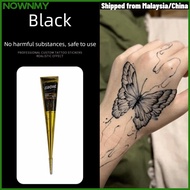 NOWNIMY Henna Tattoo Cream, Black Brown Temporary Henna Paste Cone, Henna Tattoo Cream Easy-To-Use S