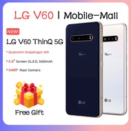 Original Unlocked LG V60 ThinQ 5G T 6.8 " LG V60 5G Android SamrtPhone 8GB RAM Single SIM 5000mAh Dual Screen flagship Phone Qualcomm 865 Local Warranty