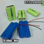 Nsv Pin 1S 3.7V 5000mAH. Pin mới dòng xả cao. Khối 1S Được đóng từ 2 cell pin Lithium ion 18650. Có