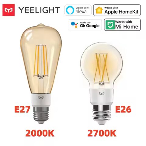 Yeelight Smart LED Filament Bulb E27/E26 WiFi Connectivity Smart Bulb Classic Clear Glass works with