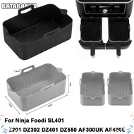 KATAKANVD Air Fryer Basket, Rectangle Silicone Air Fryer Baking Tray, Reusable Silicone Air Fryer Li