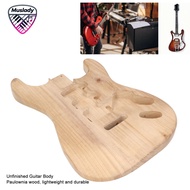 ตัวเครื่องกีตาร์ไม้ร่างกายกีตาร์ไฟฟ้าคอง่ายแบบเจาะออกแบบมาให้มีน้ำหนักเบาสำหรับทำกีตาร์สไตล์ SSH