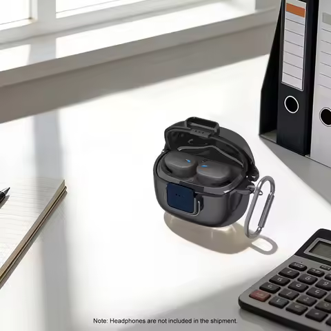 TPU Protective Case with Carabiner Protective Shell Wireless Earbuds Protector for JBL Tune Buds 2 B