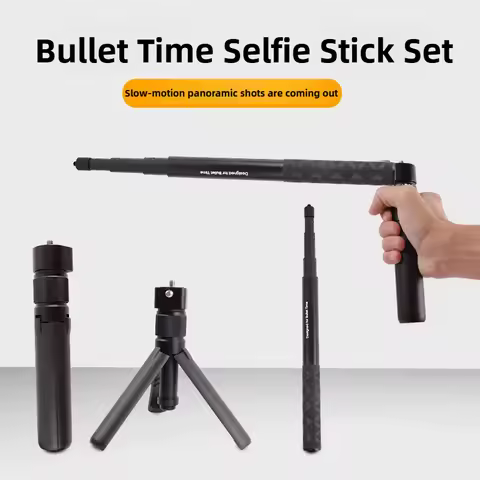 Bullet Time Rotating Handle Tripod Stand for Insta360 X5 X4 Air X3/ DJI Osmo 360 Panoramic Action Ca