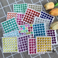 10mm Embossed Heart sticker Crystal 3D Diamond 3D hearted shape
