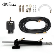 Winibo WQWJ Inboard Hydraulic Steering Kit with Helm Pump Compact Cylinder Tubing for Vessels Sizes