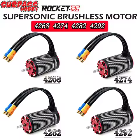 Surpass Hobby Rocket-RC Supersonic Waterproof Brushless Motor 4268 4274 4282 4292 for 1/8 1/7 RC Car