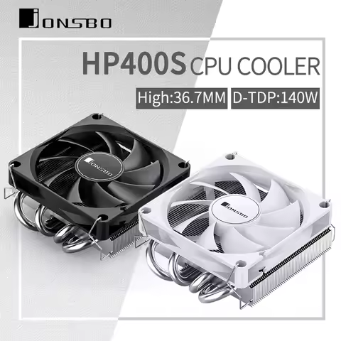 Jonsbo HP400S CPU Cooler 4Heatpips Down Pressure Air Cooling Radiator 90mm 4Pin PWM Fan LGA115x/1200