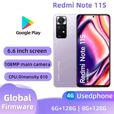 Redmi Note 11S 4g Android RAM 6GB ROM 128GB Unlocked 6.6 inches Screen MediaTek Dimensity 810 Origin