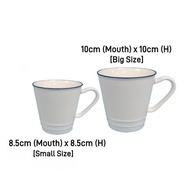 🎁READY STOCK🎁 White Ceramic Mug for Gifts and Tableware Cawan [2417,2417-1]