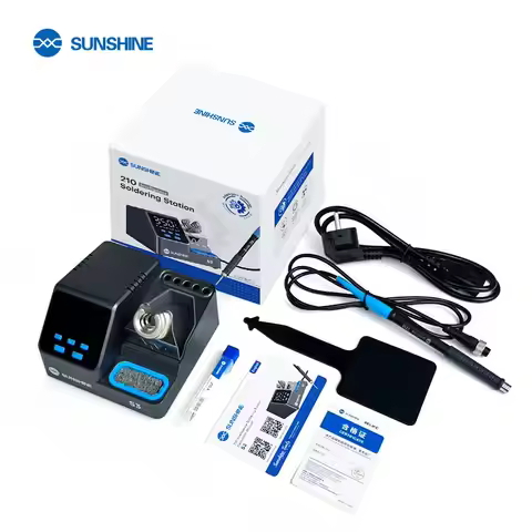 SUNSHINE S3 60W Smart Soldering Station with 3 Custom Channels 2-Second Heating 210 Series Tips for 