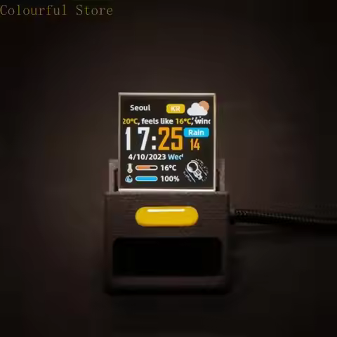 Real Time Stock Market Cryptos Price Monitor Tilts Sensorings Display Clock With Weather Updates And