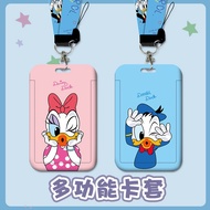 Ins Style Donald Duck Card Holder Waterproof Oil-Proof Anime Cartoon EasyCard Holder Cute Transparent Nurse Identification Card Holder Student ID School Tag Tag Name Tag Holder Traffic Card MRT Card Protective Case