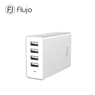 Flujo 30W 4-Port USB Charger Adapter β Fast Charging (5V/6A 2.4A/Port) 4Ft Power Cord Compatible wit