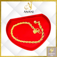 🔥Emas AJ Gelang Tangan Pintal Cangkuk S 916 Emas Korea Titanium Gold Plated 24k bracelet