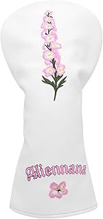 Golf Headcovers Golf Club Head Covers Matthiola Incana Style Premium Leather Driver Fairway(FW) Wood