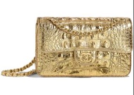 Chanel gold croc 🐊 small classic flap 23 cm