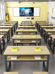 School desks and chairs training class study desk cram school rounded desk and chairs home writing desk for primary and secondary school students.