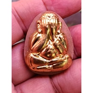 Lp maha sila gold plated mask pidta aromatic lovely powders.