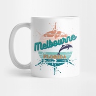 Melbourne Florida Exploding Retro Sunset - Melbourne Florida Tea Mug