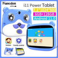 【รับประกันแท้ 100%】2024 ใหม่ Hancdon i11 Power 7.1นิ้ว แท็บเล็ตสำหรับเด็ก Android 11.0 แท็บเล็ตสำหรับเด็ก RAM 6GB ROM128GB แท็บเล็ต 13MP+26MP แท็บเล็ตถูกๆ 8800mAh IPS HD WiFi บลูทู ธ แท็บเล็ตการเรียนรู้สำหรับเด็ก รองรับหลายภาษา รับประกันหนึ่งปี ฟรีเคสป้