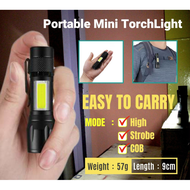 Lampu Suluh USB Rechargeable Torch Light XPE+COB Dual Lights 1000LM Zoomable USB Charge Better than 