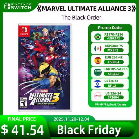 MARVEL ULTIMATE ALLIANCE 3：The Black Order - Nintendo Switch Games Physical Deals Cartridge Support 