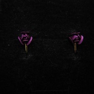 紫羅蘭幻想造型耳環 日本復古飾品 耳夾式耳環 耳環 二手復古飾品 S23