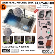 [IZCOLA] Sinki WATERFALL 7546/8550 Premium Nano HONEYCOMB/ WATERFALL sink 7546/8550 Premium Nano HON