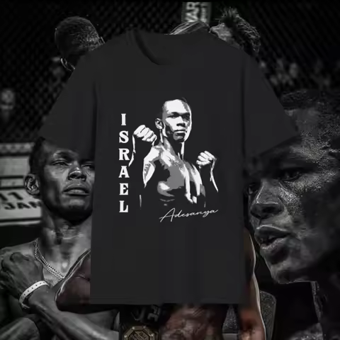 2026 new Summer UFC Israel Adesanya Fighting Graphic T-shirt Women Sports Cotton Short Sleeve Loose 
