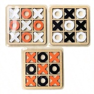 Wooden XO Tic-Tac-Toe Game, 9-Grid Tic-Tac-Toe Board Game, Tabletop Battle Game