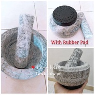 17.5cm Granite Stone Mortar And Pestle Penumbuk/ Lesung Batu Mortar And Pestle Stone Mortar