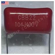 5PCS 104J 100nF 5% 400V, Mylar Polyester Film Capacitor, Pitch 15mm