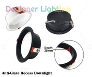 Designer Lighting [Anti-Glare Downlight] 12w/18w Recess Downlight Deep In Ceiling Light LED Recess D