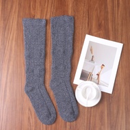 2025 New Spring & Autumn Fashion 100% Merino Wool Ladies Stockings Jacquard Crochet Hollow Knitted S