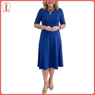 fulaide Casual Women Dress Versatile Everyday Dress Women’s Church Dress Short Sleeve A-line Knee-le