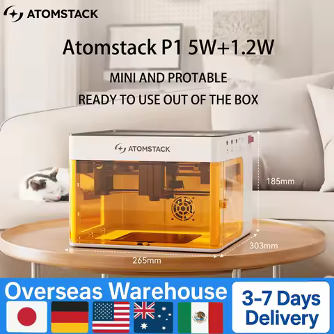 ATOMSTACK P1 Laser Engraving Machine 5W Laser Cutter And Engraver CNC Machine For Dog Tag Leather Me