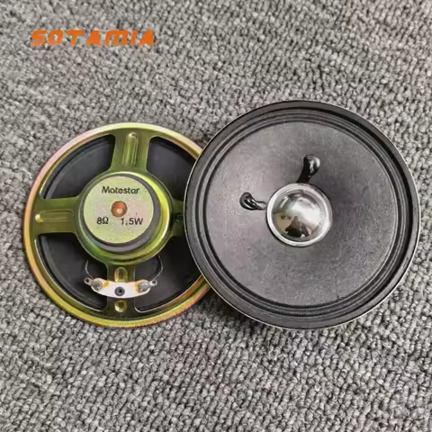 SOTAMIA 2pcs 3.5 Inch Full Range Audio Speaker 8 Ohm 1.5W Small Voice Broadcast Loudspeaker DIY Blue