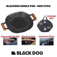 Blackdog Gridle Pan Non Stick  Korea Style Grill Pan with Storage Bag Camping Outdoor BBQ Blackcamp