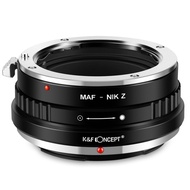K &amp; F Concept Adapter For Sony To Minolta AF MAF Mount Lens Nikon Z6 Z7 Camera