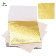 200 PCS Gold Sheets Gold Foil for Art Gilding Flakes Multipurpose 8.5x8 cm Gold Leaves Flakes Gold F