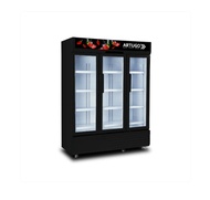 Artugo SV 1453 Showcase Cooler 3 Pintu - Lemari Kaca Pendingin – Display Cooler Pemajang Minuman Soft Drink - Black