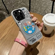 For IPhone 16 15 11 13 12 14 17 Air Pro Max XR 7 8 Plus Cartoon Wash 2 in 1 Case GDK353A