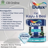 CAT KAYU DAN BESI DULUX V-GLOSS PEWTER GREY 40698 - 0.8L