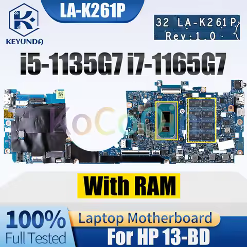 LA-K261P For HP 13-BD Notebook Mainboard i5-1135G7 i7-1165G7 With RAM M15287-601 M15288-601 Laptop M