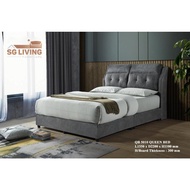 (High Quality) Queen Size Bedframe with Headboard Queen Bed Frame Divan Bedroom Furniture Hostel