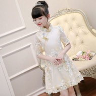ZZOOI 2022 Kids Girls Flower Dress Children Girl Voile Birthday Party Dress Baby Fancy Princess Fash