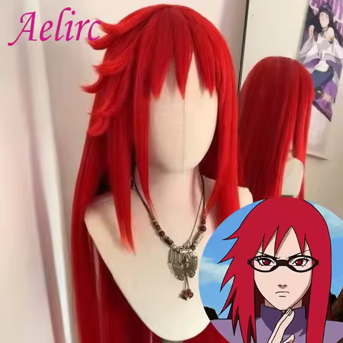 HOKAGE NINJA Uzumaki Karin Cosplay Wig Anime Coser Synthetic Long Straight Wig Cute Girl High Qualit